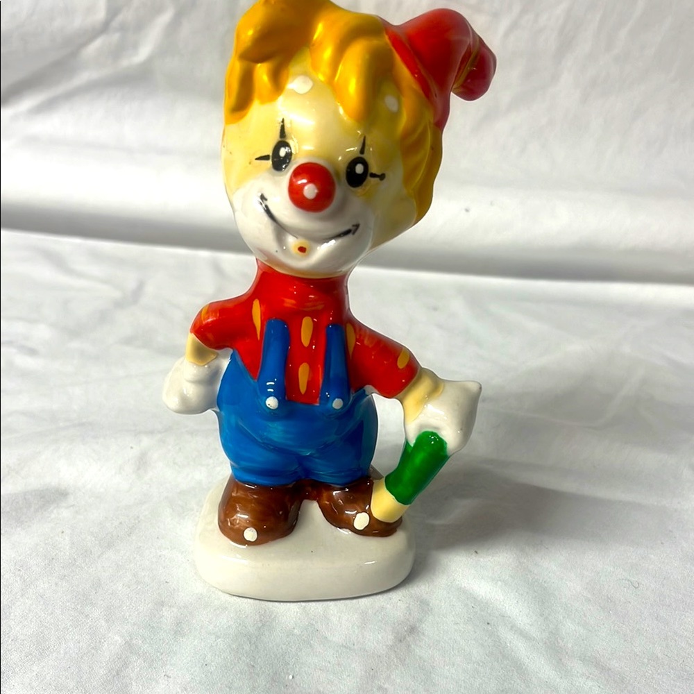 Vintage EDASA Clown Ceramic Figurines made in Brazil